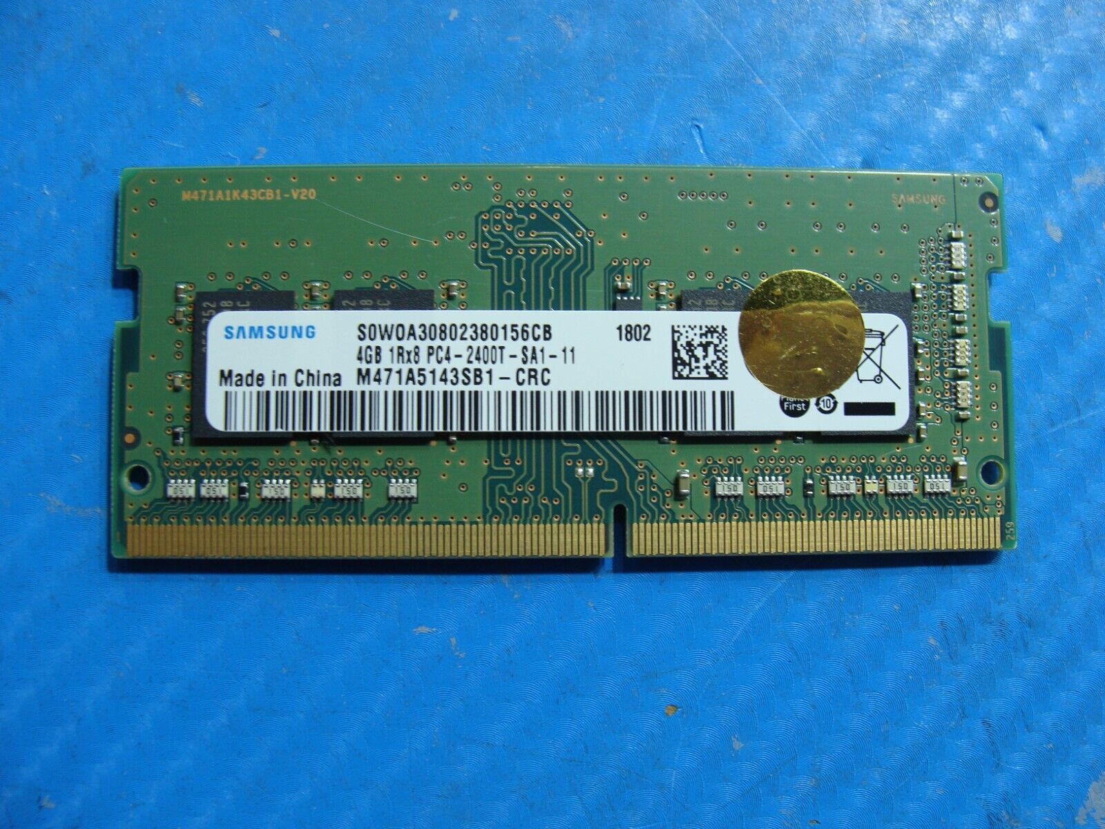 Lenovo E580 Samsung 4GB 1Rx8 PC4-2400T Memory RAM SO-DIMM M471A5143SB1