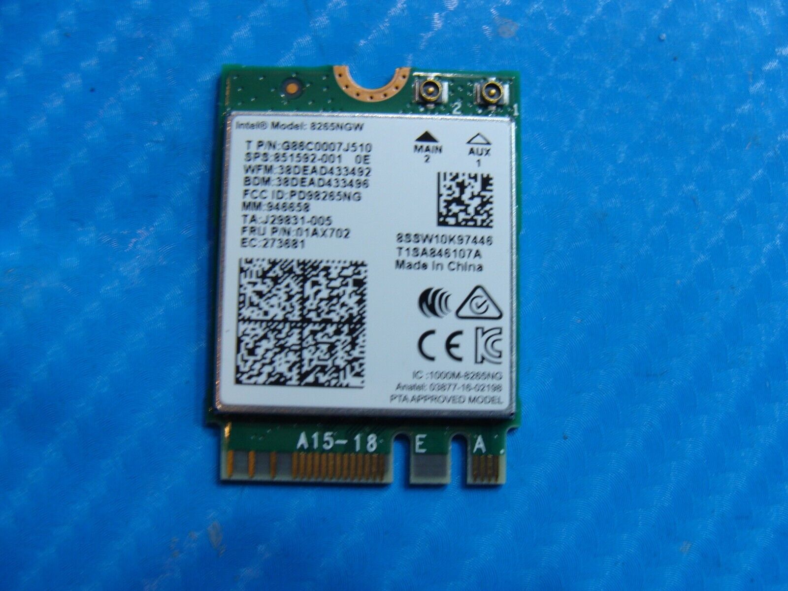 Asus 15.6” X510UAR Genuine Laptop Wireless WiFi Card 8265NGW