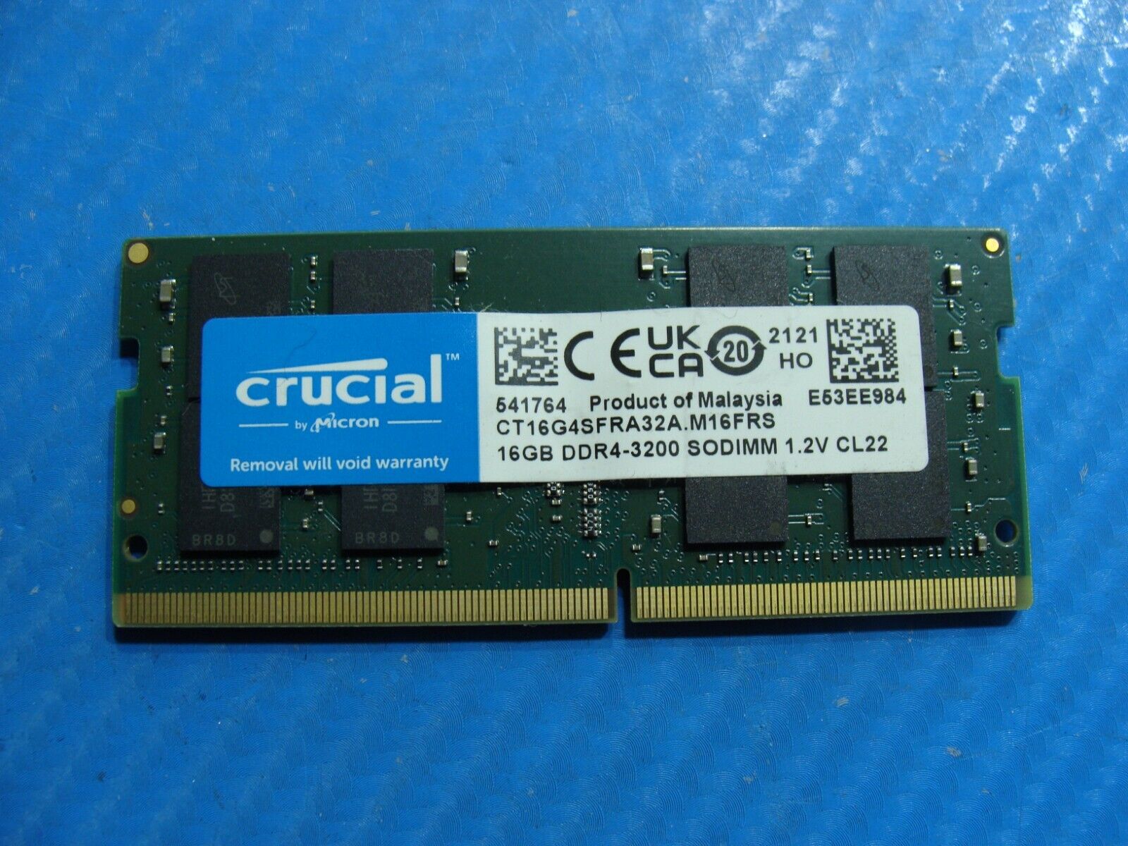 Crucial 16GB DDR4-3200 SODIMM CT16G4SFRA32A NOTEBOOK