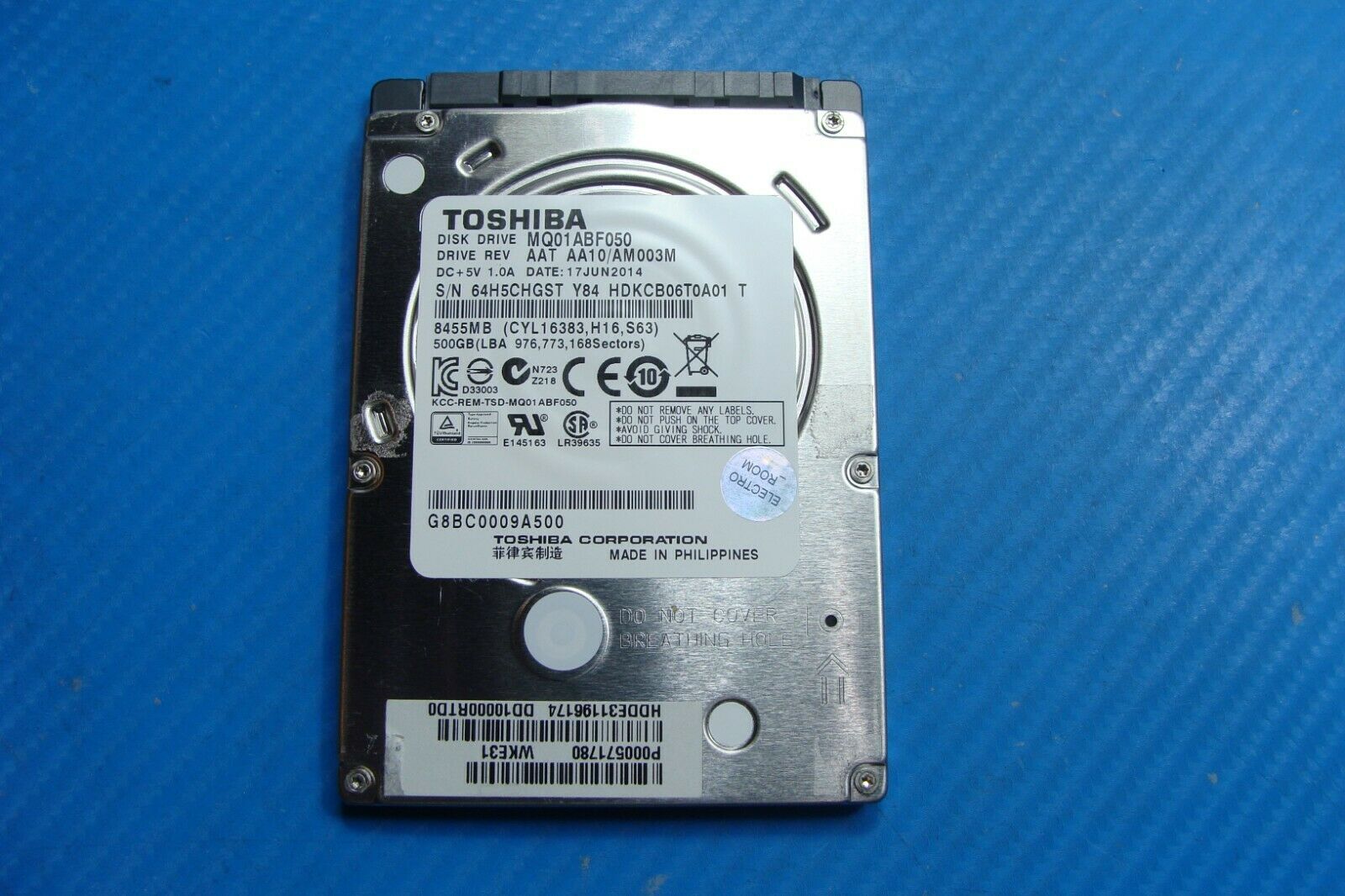 Toshiba 15.6 inch cheapest 500 hard drive