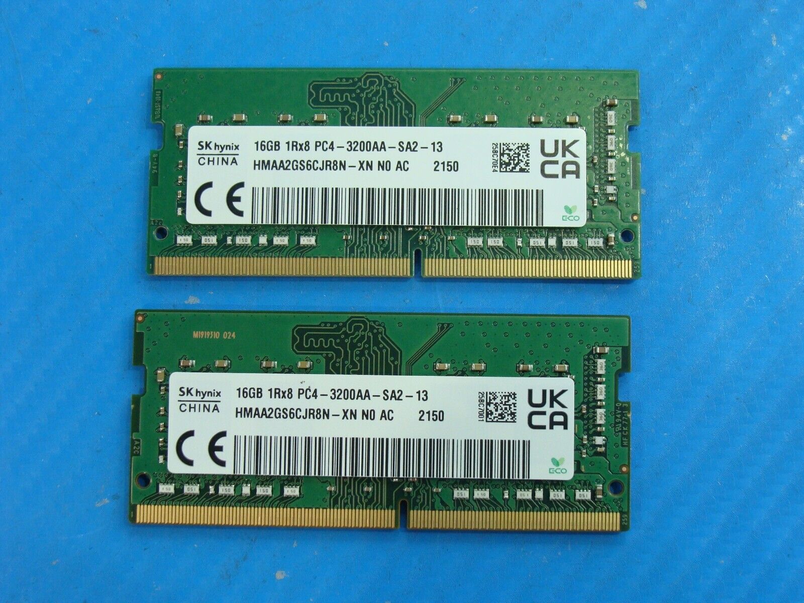 Dell 15 9510 SK Hynix 32GB 2x16GB PC4-3200AA SO-DIMM Memory RAM  HMAA2GS6CJR8N-XN