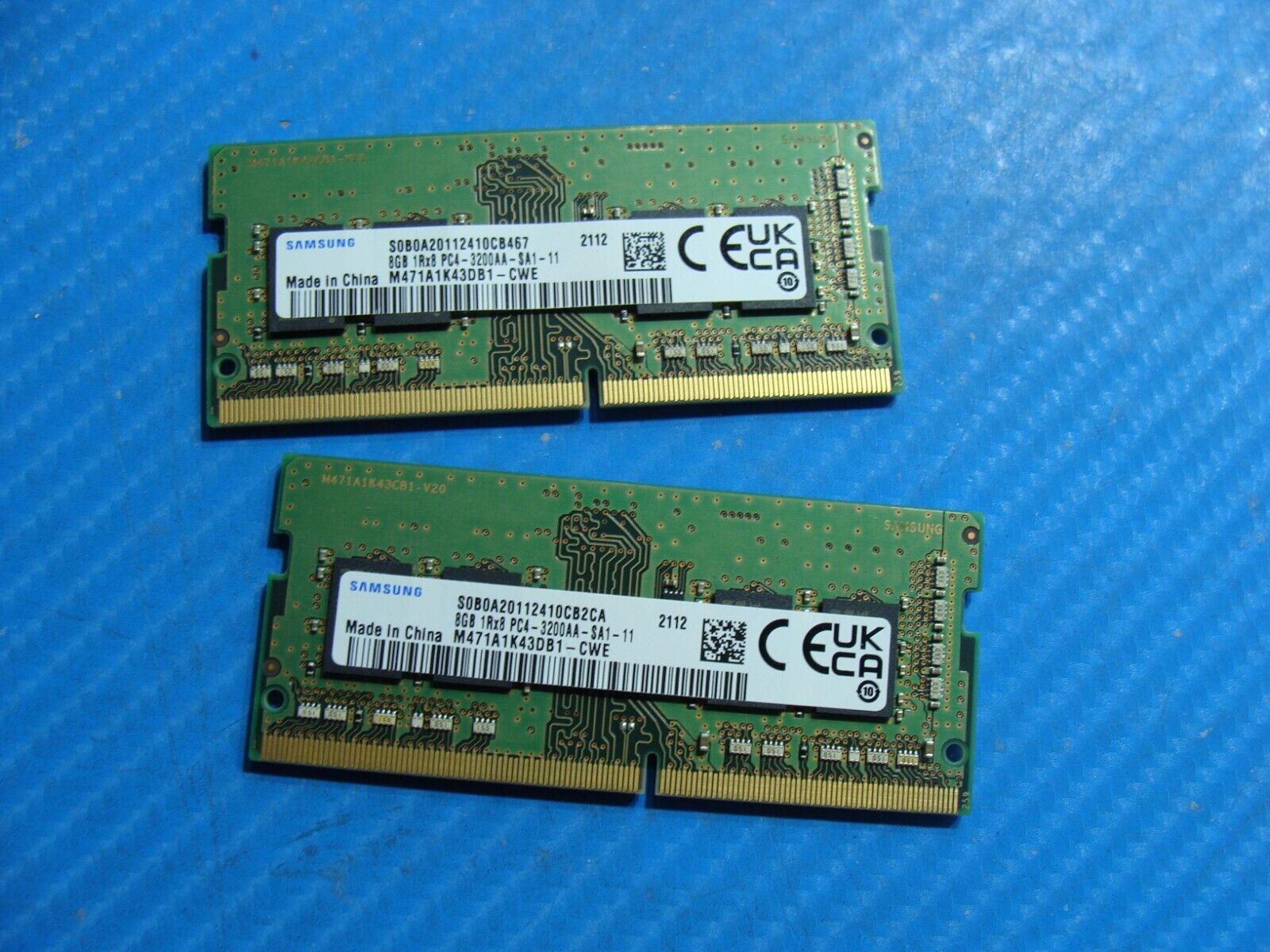 MSI GF76 11UD Samsung 16GB 2x8GB PC4-3200AA Memory RAM SO-DIMM M471A1K