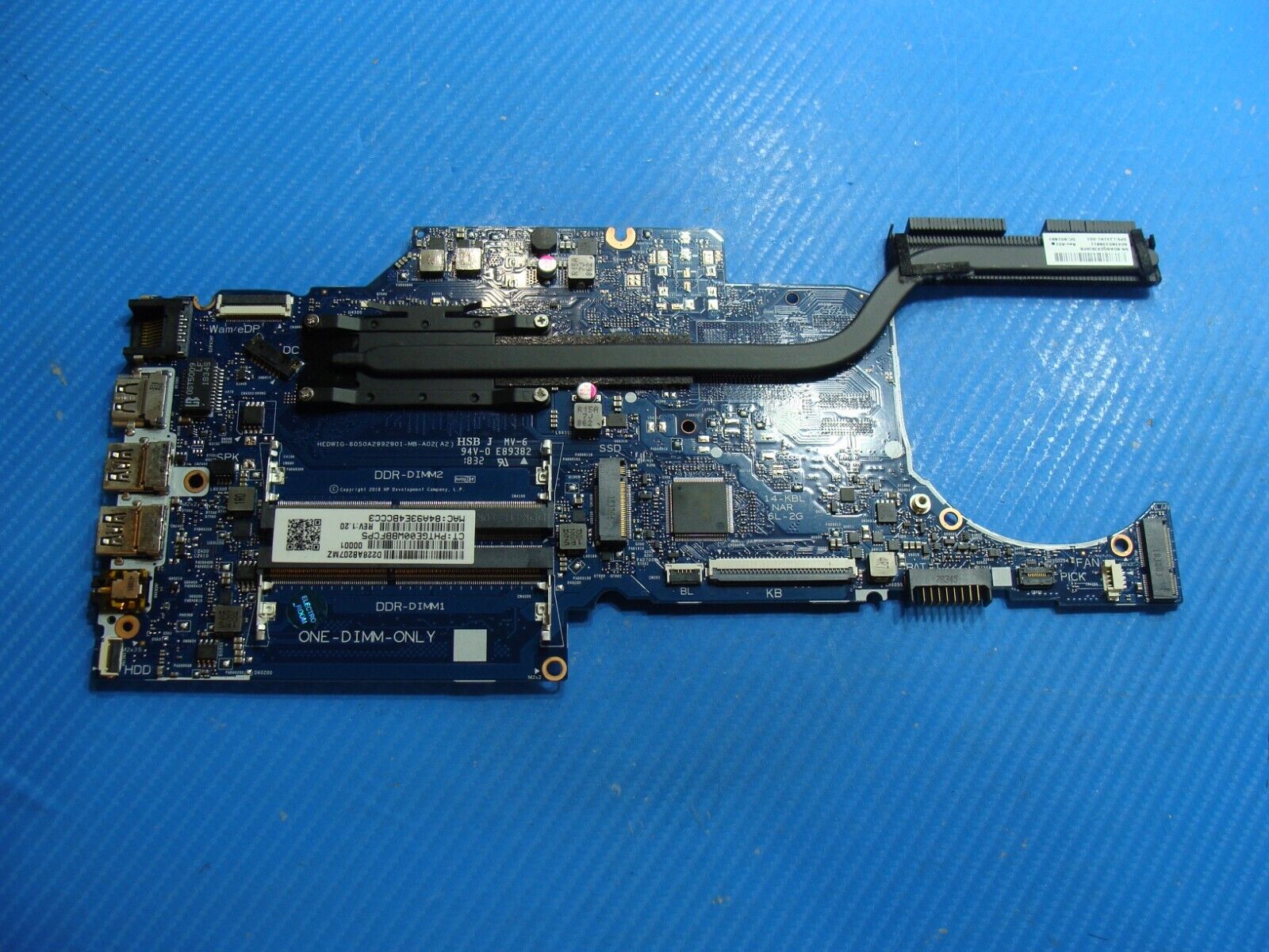 HP 14” 14-cf0014dx Genuine Laptop Intel i3-7100U 2.4GHz Motherboard 60