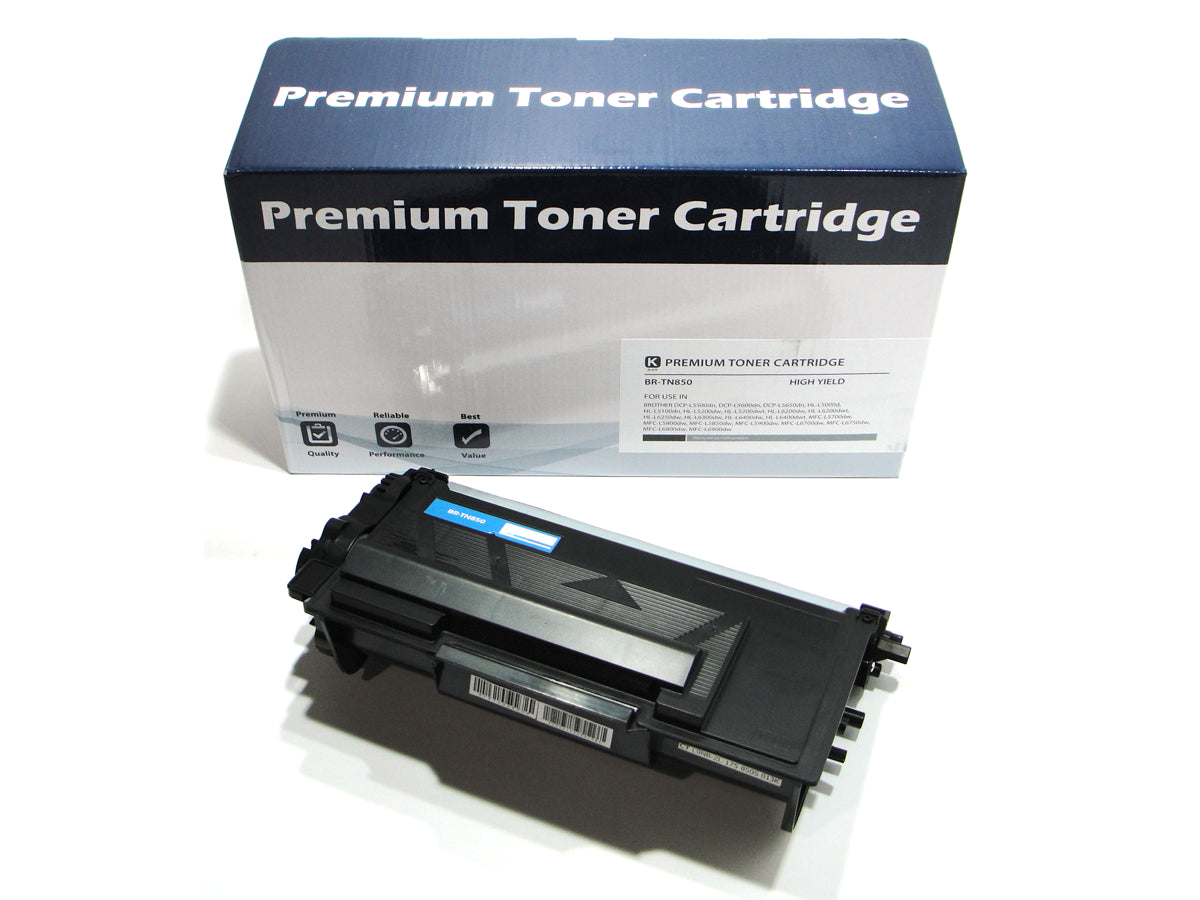 Compatible Brother TN850 (TN850, TN820) Toner Cartridge Replacement, Black 8K High Yield