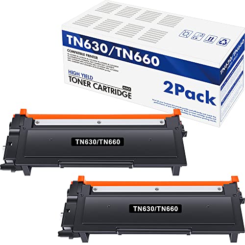 Compatible TN660 toner cartridge, black 2.6K high yield (2 pack) - DCP-L2520DW, DCP-L2540DW, HL-L2300D, HL-L2320D, HL-L2340DW*