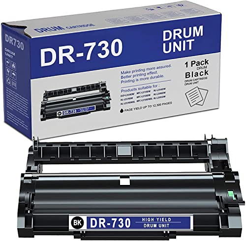 VIT 1 Pack DR 730 Black High Yield Drum Unit DR730 Compatible Replacement for Brother DCP L2550DW MFC L2710DW L2750DWXL L2750DW HL L2390DW L2350DW L23