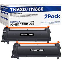 TN630 TN660 Toner Cartridge Printer: Standard Yield Black Toner Replacement for Brother TN 630 TN-630 TN 630/660 Toner - HL-L2300D HL-L2380DW HL-L2320