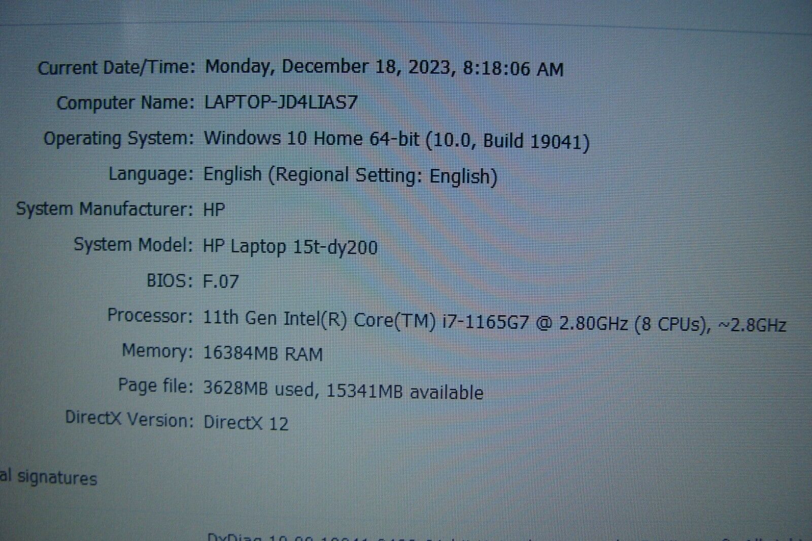 HP 15t-dy200 Laptop 15.6