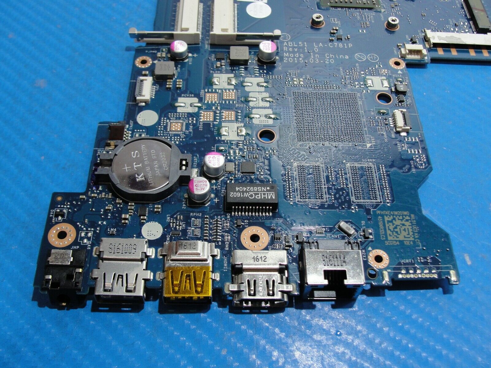 HP 15.6” 15-af131dx OEM AMD A6-5200 2.0GHz Motherboard LA-C781P 827705-501