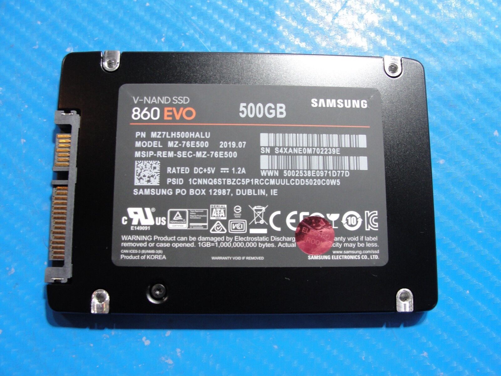 Dell 15 7568 Samsung 500GB 2.5