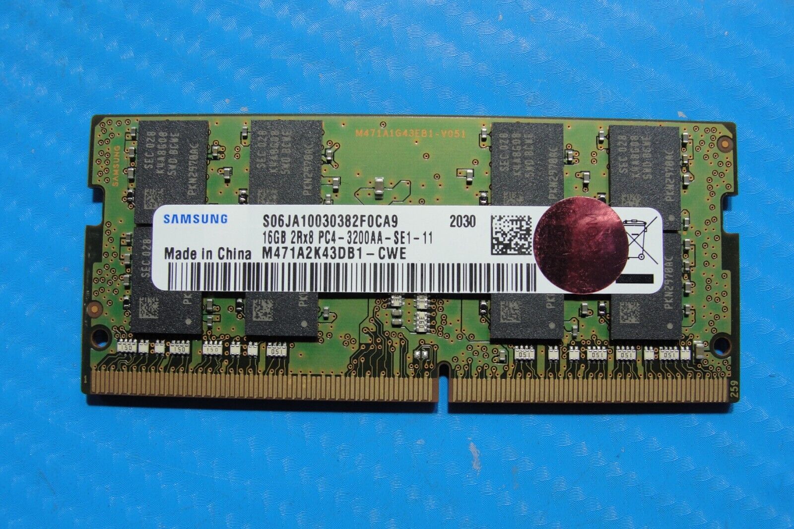 Dell 3551 Samsung 16GB 2Rx8 PC4-3200AA SO-DIMM Memory RAM M471A2K43DB1-CWE