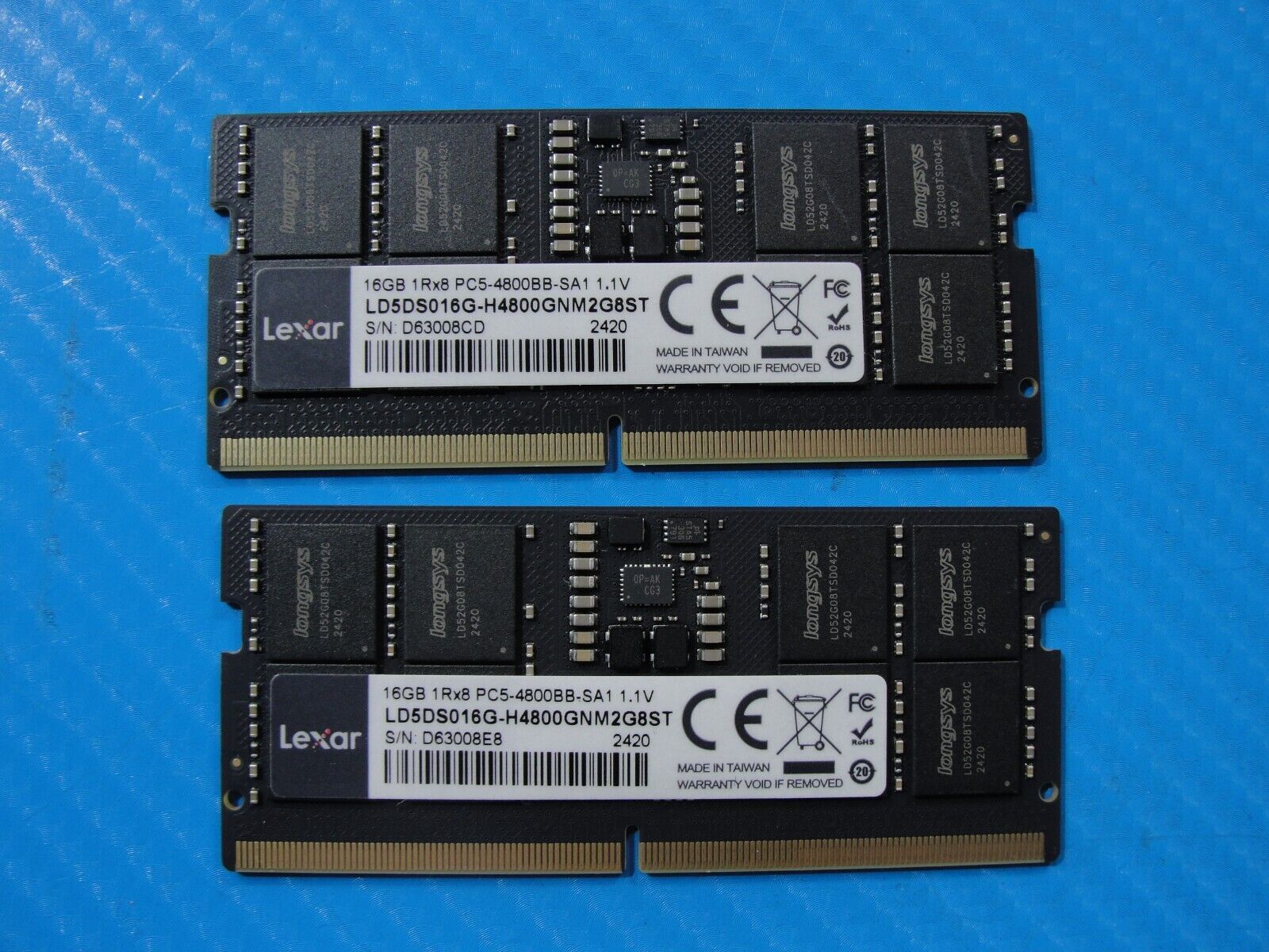 HP 660 G11 Lexar 32GB 2x16GB 1Rx8 PC5-4800BB Memory RAM LD5DS016G-H4800GNM2G8ST