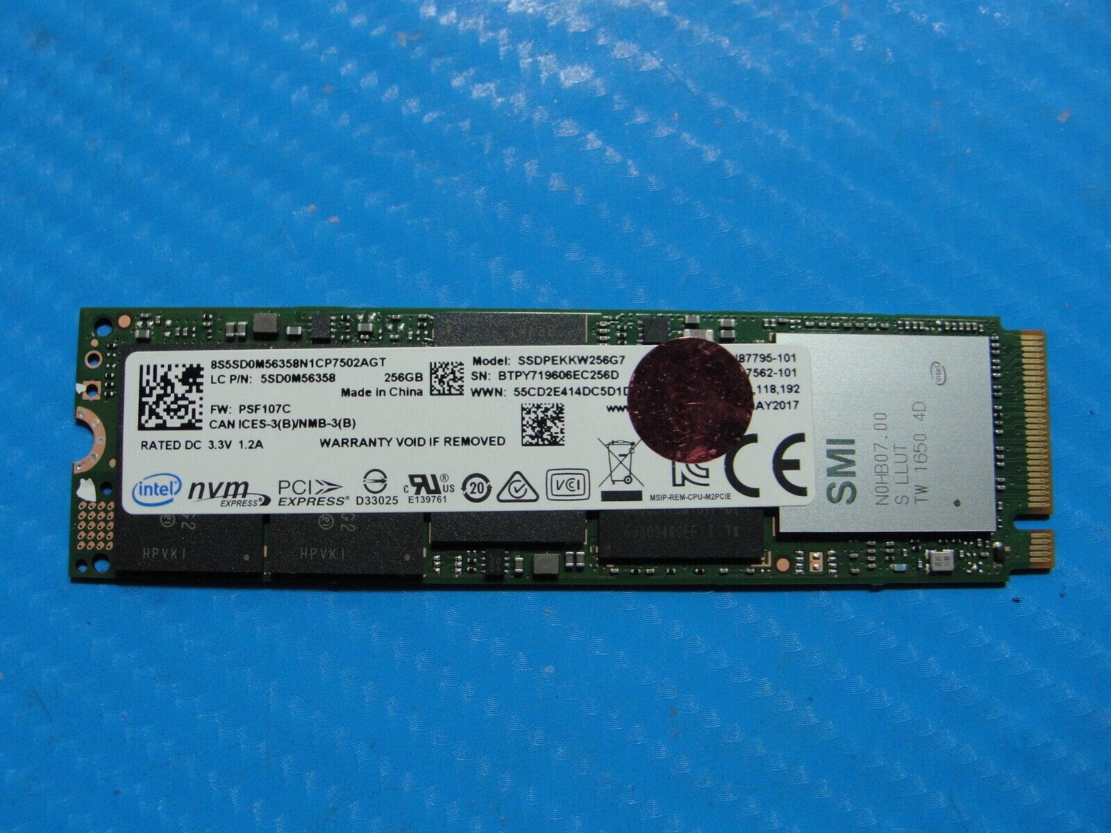 Lenovo 720-13IKB Intel 256GB M.2 NVMe SSD Solid State Drive SSDPEKKW256G7