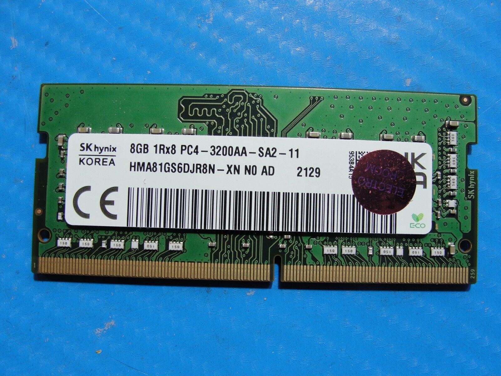 HP 15-dw3033dx Samsung 8GB 1Rx8 PC4-3200AA Memory RAM SO-DIMM HMA81GS6DJR8N-XN