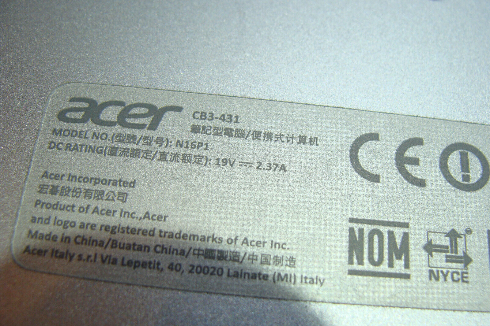 Acer Chromebook CB3-431-C5EX 14