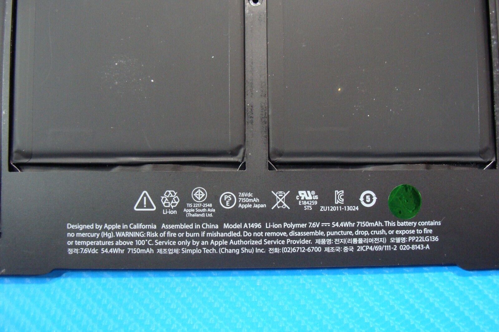 MacBook Air A1466 Mid 2013 MD761LL/A 13