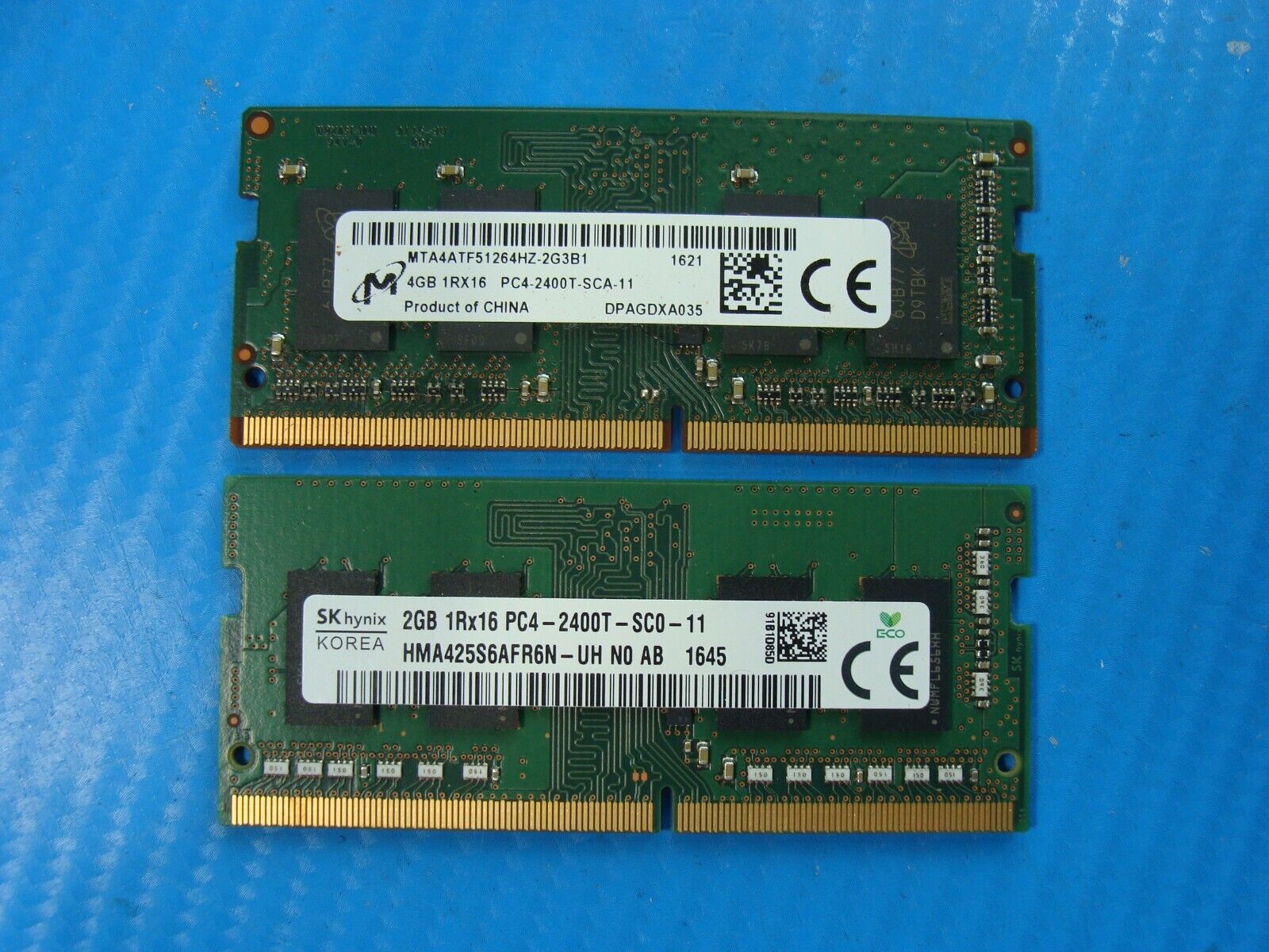 Dell 5566 Micron+SK hynix 6GB (2GB+4GB) SO-DIMM Memory RAM MTA4ATF51264HZ-2G3B1