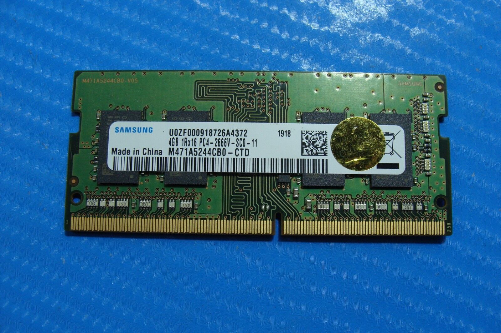 Lenovo S145-15AST Samsung 4GB 1Rx16 PC4-2666V Memory RAM M471A5244CB0-CTD