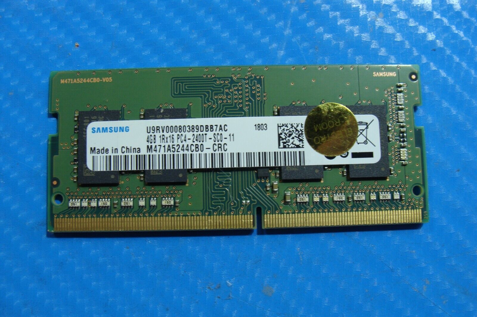 HP 15t-as100 Samsung 4GB 1Rx16 PC4-2400T Memory RAM SO-DIMM M471A5244CB0-CRC