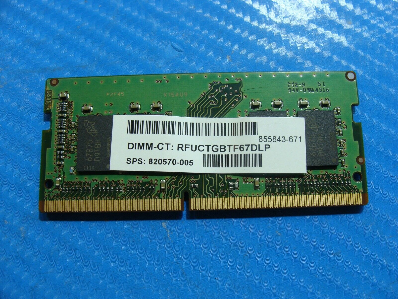 HP m3-u103dx Micron 8GB 1Rx8 PC4-2400T Memory RAM SO-DIMM MTA8ATF1G64HZ-2G3B1