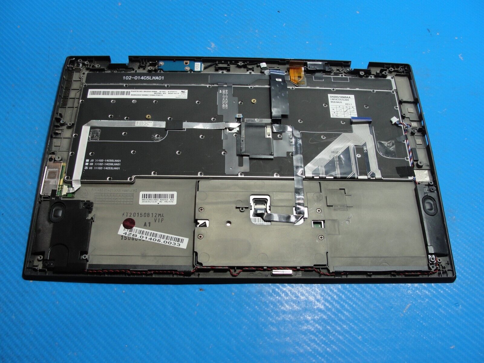 Lenovo ThinkPad X1 Carbon 3rd Gen Palmrest w/TouchPad BL Keyboard 460.01402.0002