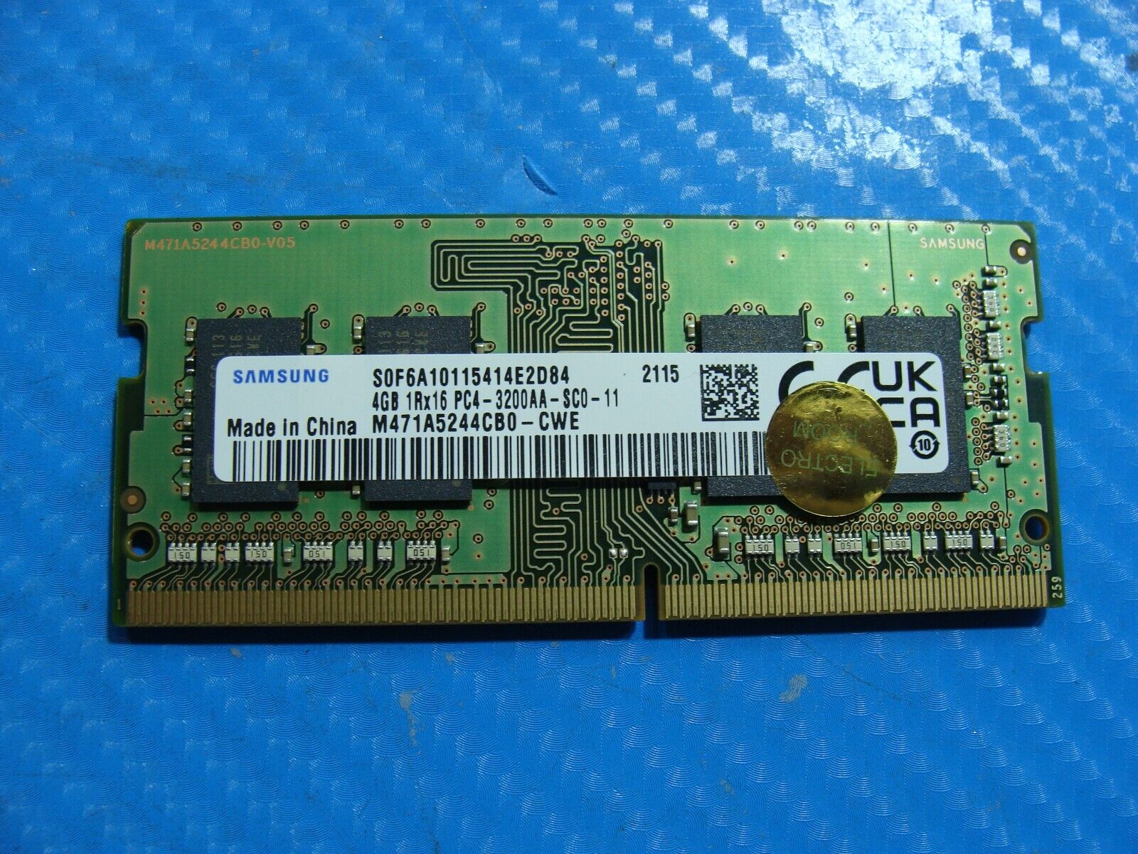 HP 17-by4633dx Samsung 4GB 1Rx16 PC4-3200AA Memory RAM SO-DIMM M471A5244CB0-CWE