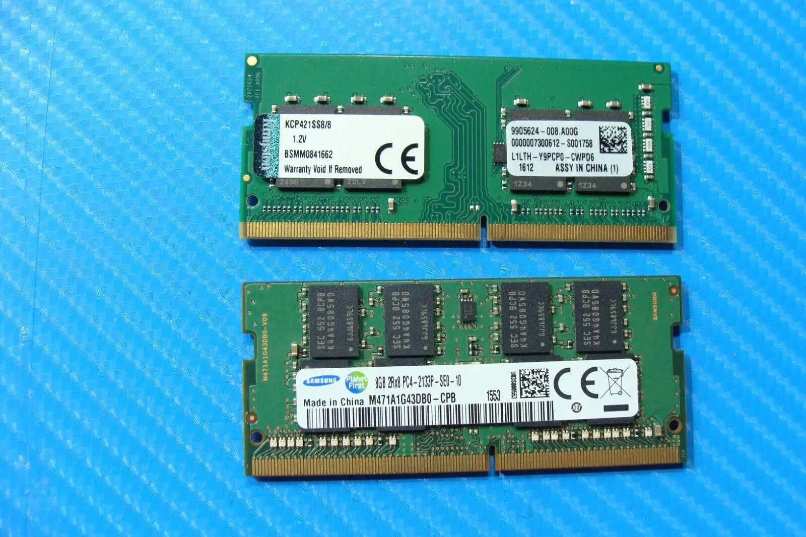 HP 15 G3 Samsung+Kingston 16GB Memory RAM SO-DIMM M471A1G43DB0-CPB KCP421SS8/8