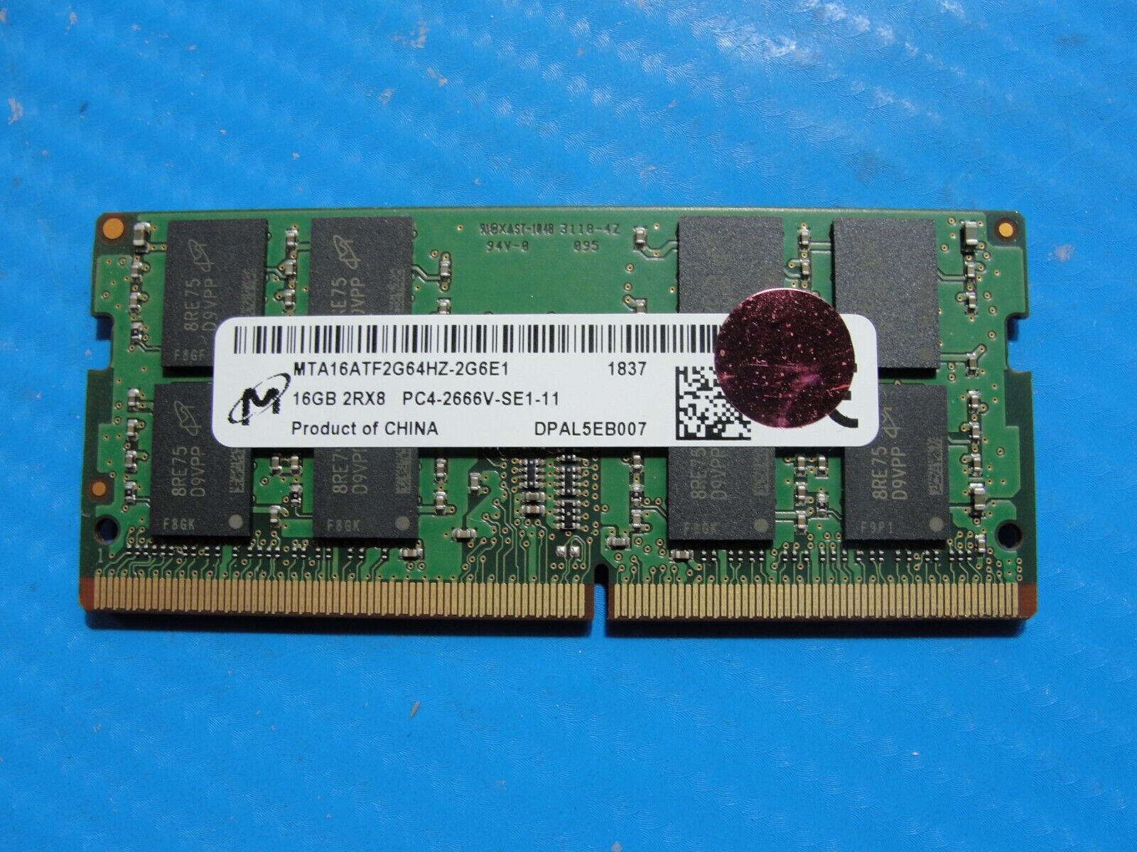 Dell 5530 Micron 16GB 2Rx8 PC4-2666V Memory RAM SO-DIMM MTA16ATF2G64HZ-2G6E1