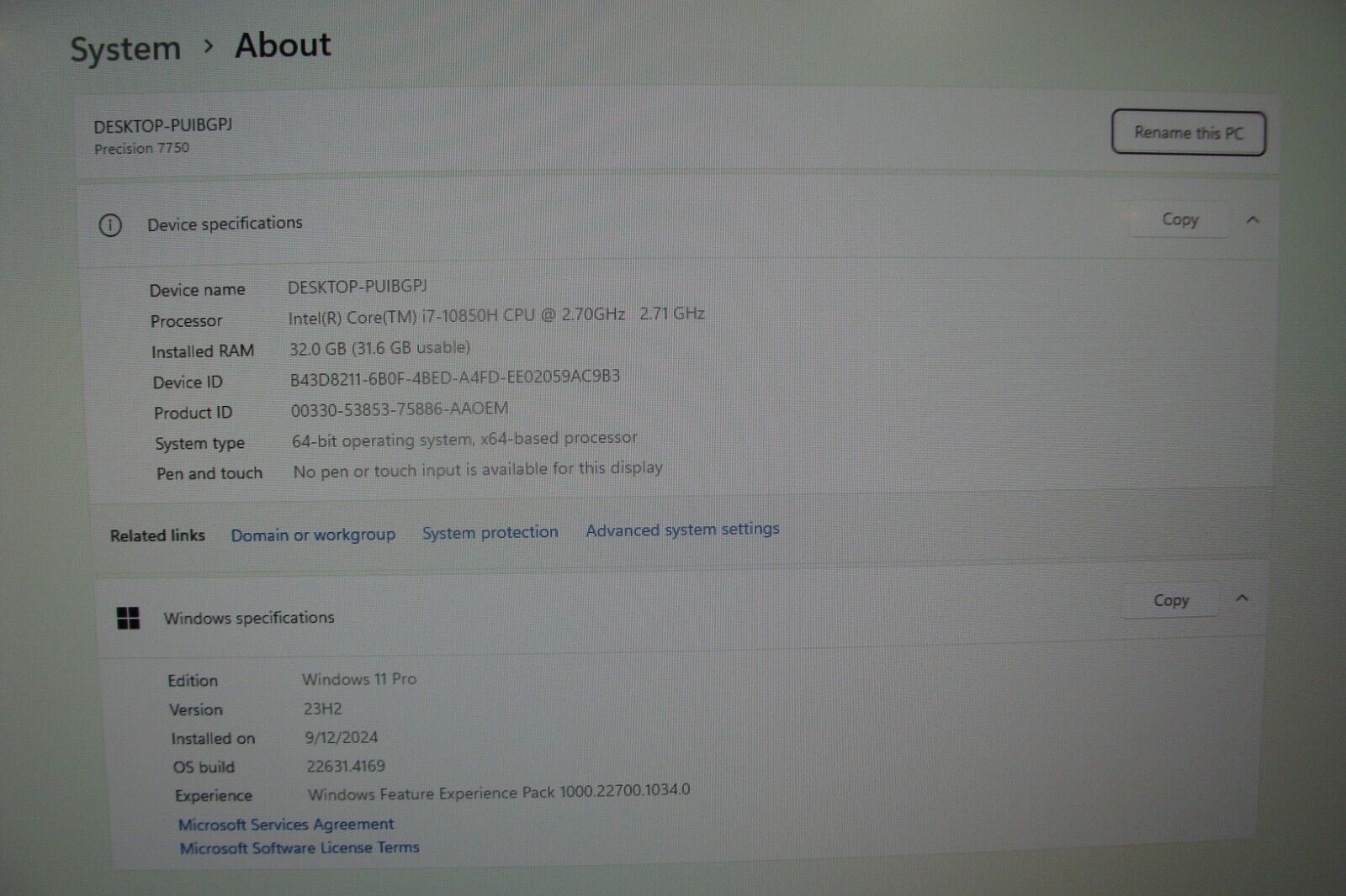 Dell Precision 7750 Workstation 17.3