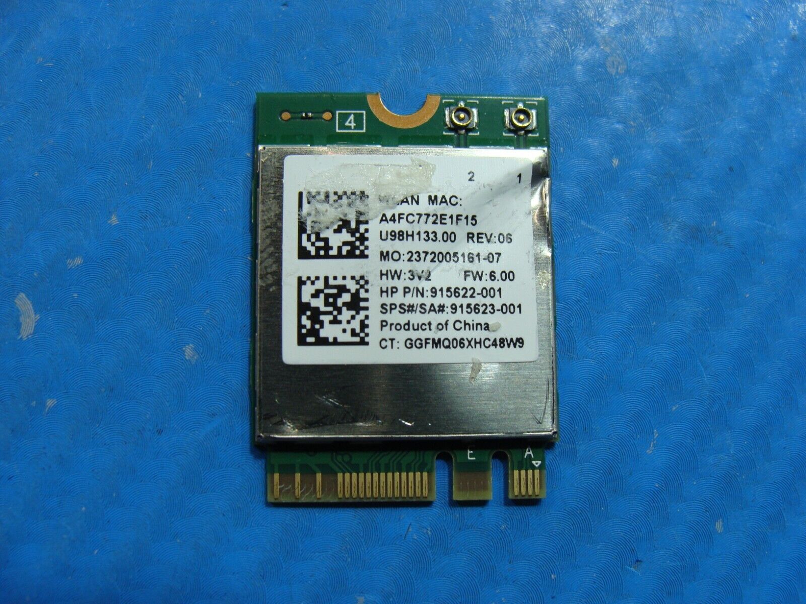 HP Envy x360 15.6” 15m-ds0011dx OEM Wireless WiFi Card RTL8822BE 915622-001