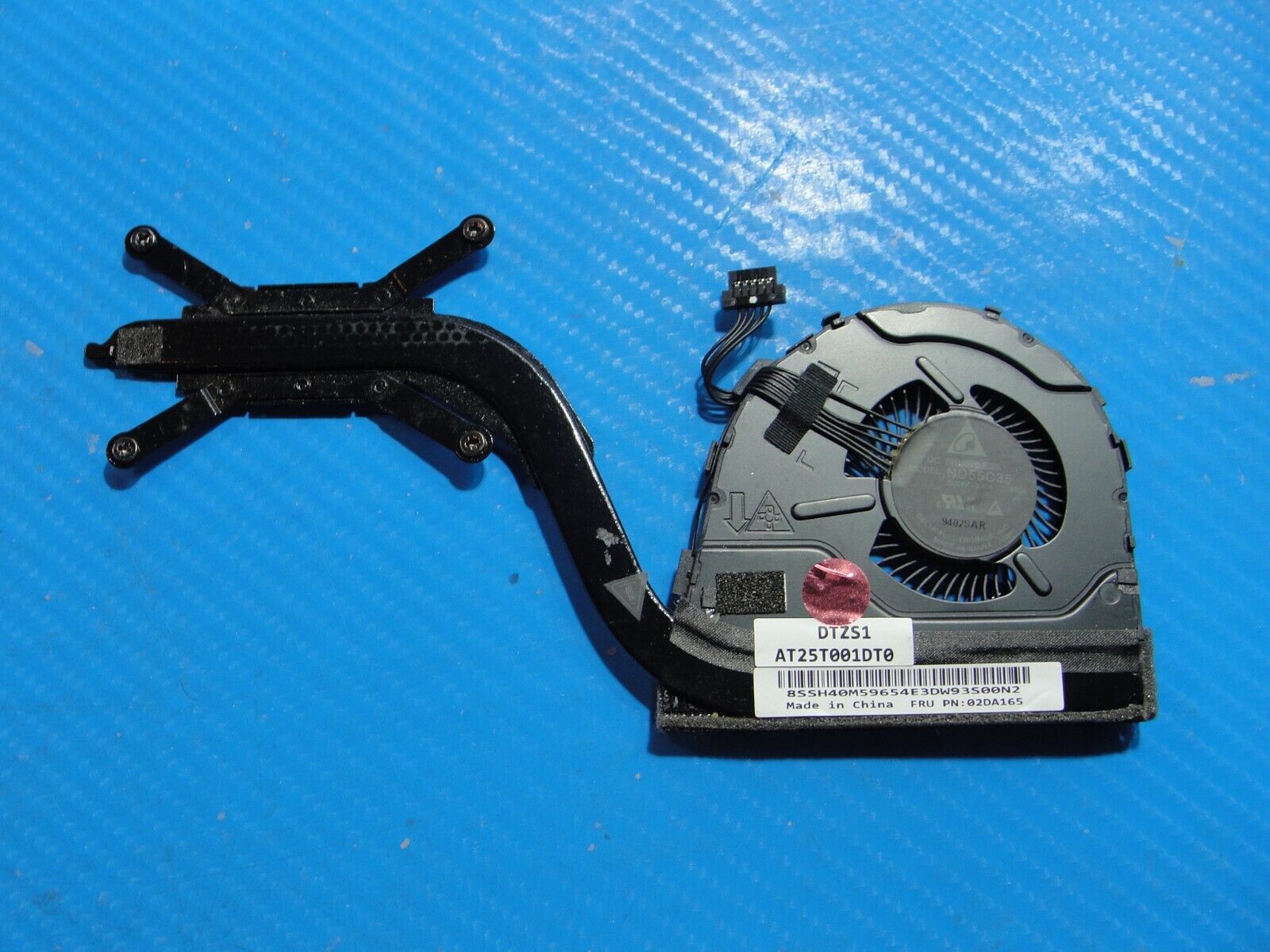 Lenovo ThinkPad 13.3” x380 Yoga CPU Cooling Fan w/Heatsink AT25T001DT0 02DA165