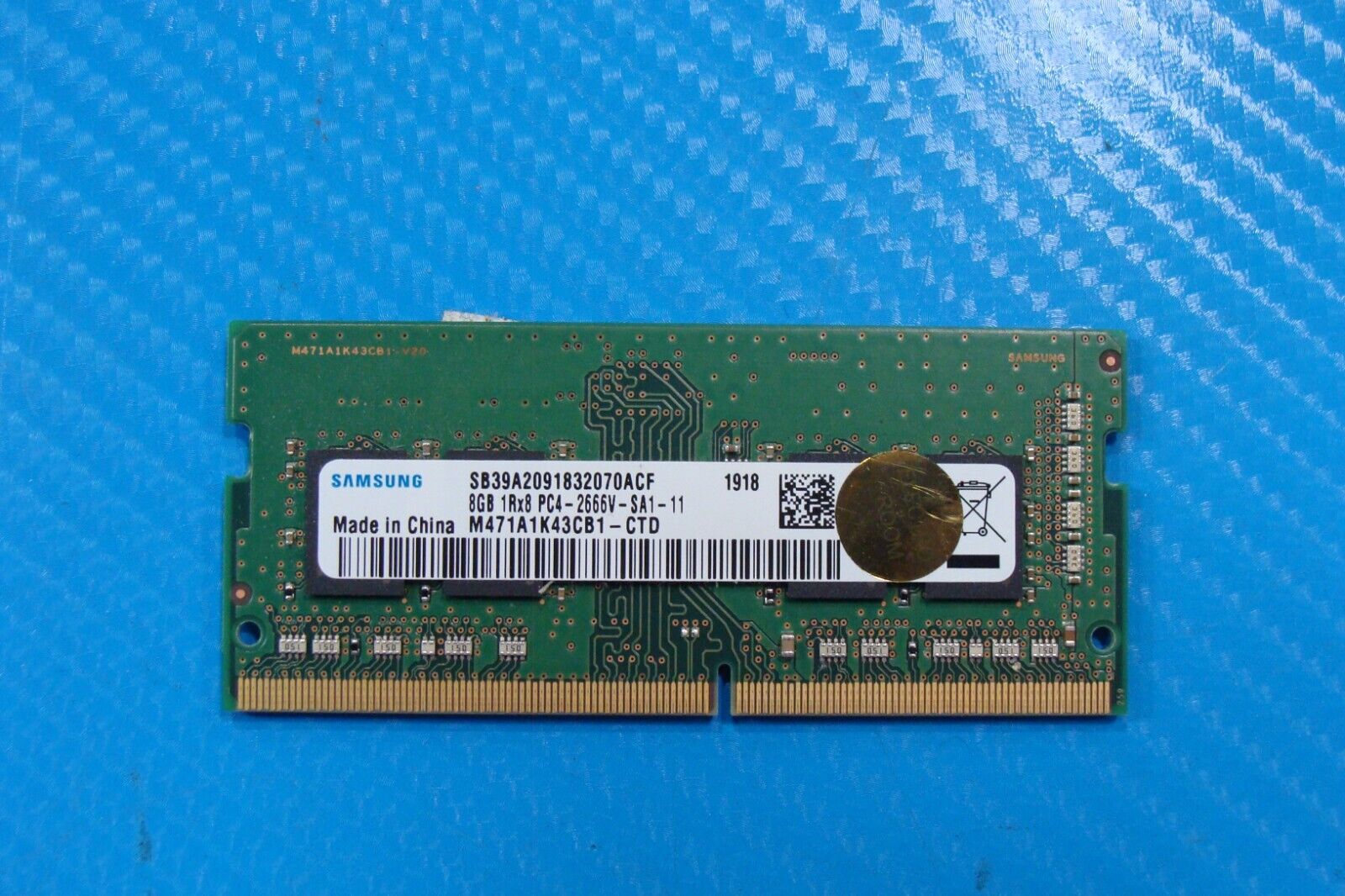 HP 15-dw0037wm Samsung 8GB 1Rx8 PC4-2666V Memory RAM SO-DIMM M471A1K43CB1-CTD