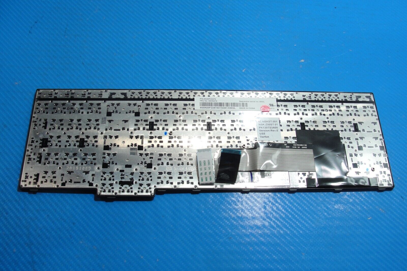 Lenovo ThinkPad 15.6” E560 Genuine Laptop US Keyboard 00HN074 PK130TS3A00