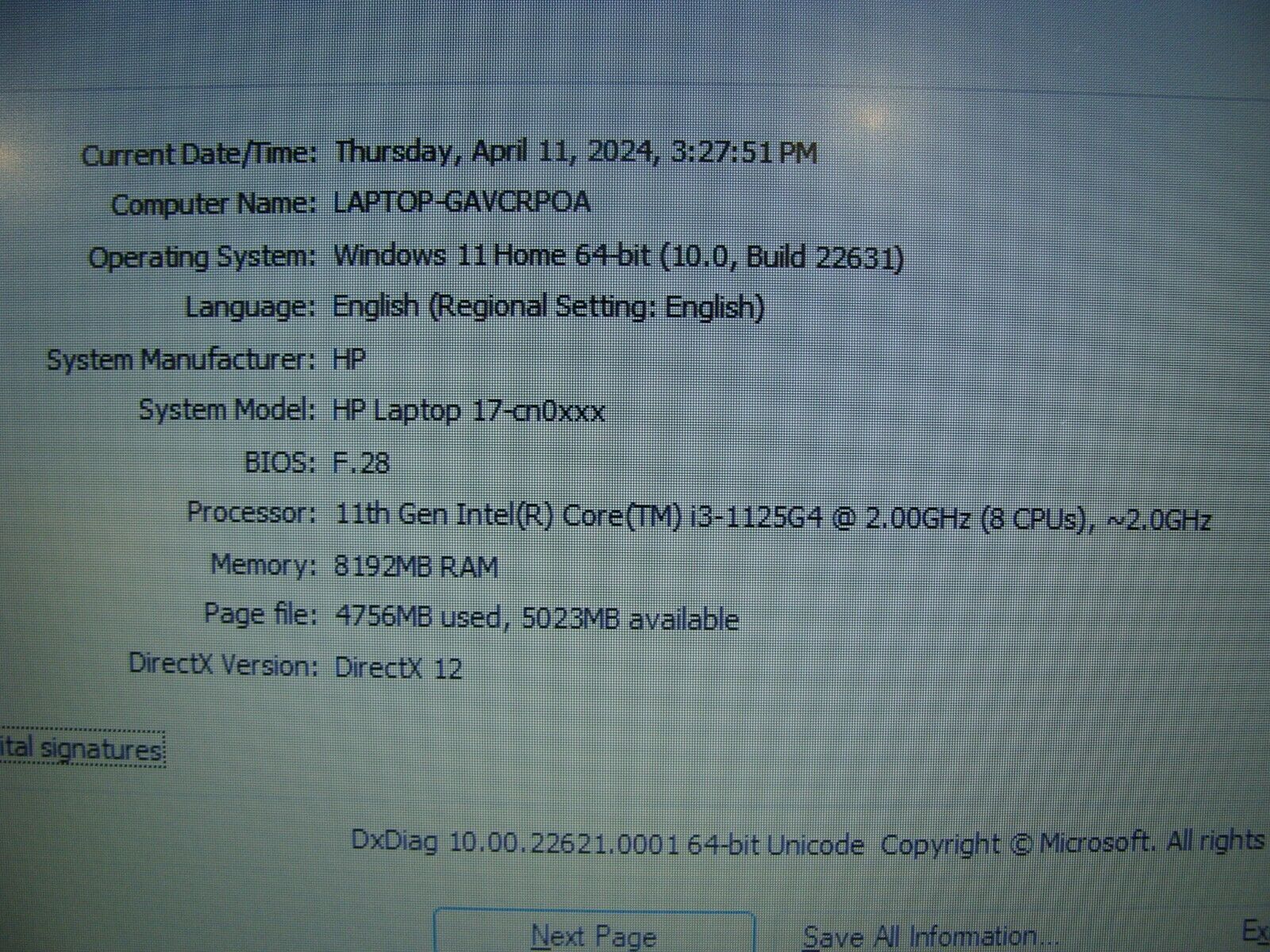 HP 17-cn0003dx Laptop 17.3