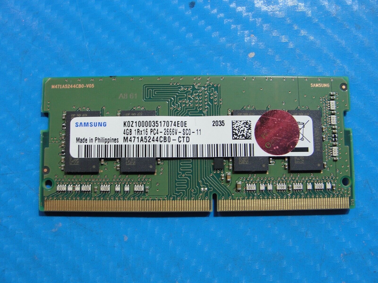 Acer A317-52 Samsung 4GB 1Rx16 PC4-2666V SO-DIMM Memory RAM M471A5244CB0-CTD