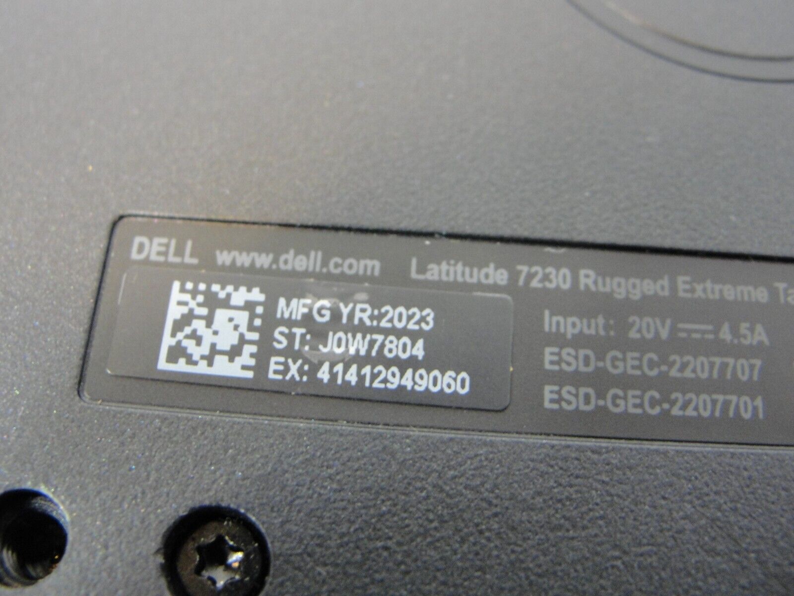 Dell Latitude 7230 Rugged Extreme Tablet 12.1