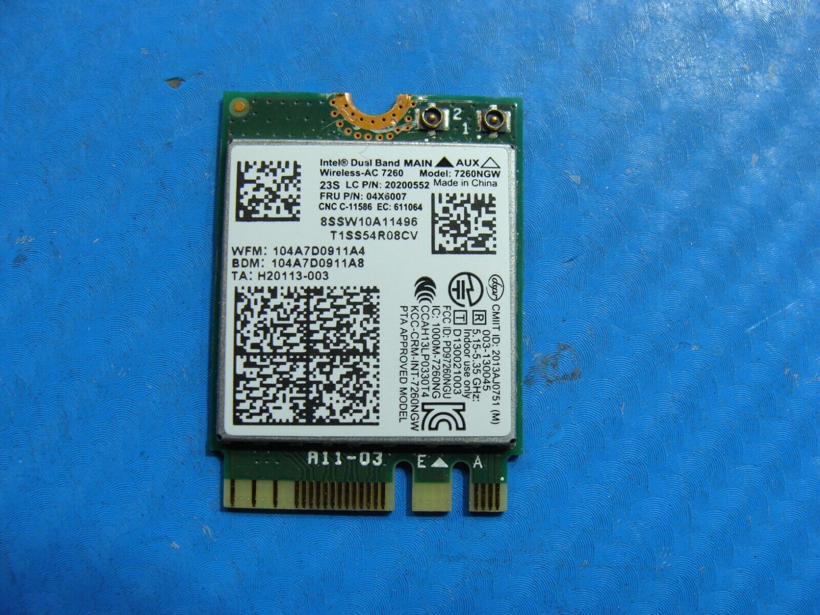 Lenovo IdeaPad 15.6” Y50-70 Genuine Laptop Wireless WiFi Card 7260NGW 04X6007