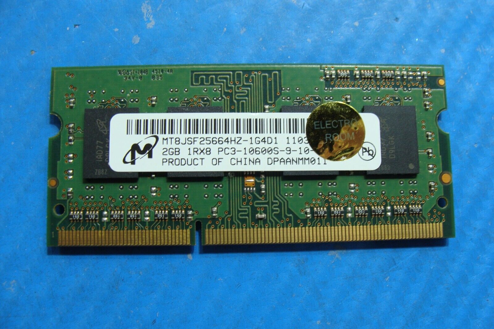 HP g6-1a19wm Micron 2GB 1Rx8 PC3-10600S SO-DIMM Memory RAM MT8JSF25664HZ-1G4D1