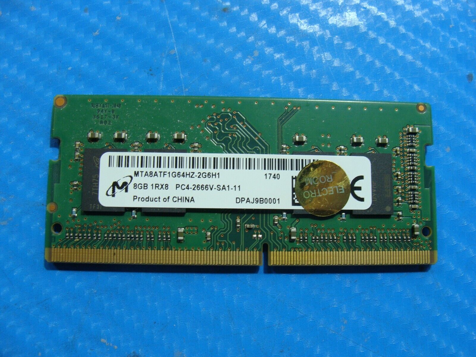 HP 15-cc195cl Micron 8GB 1Rx8 PC4-2666V SO-DIMM Memory RAM MTA8ATF1G64HZ-2G6H1