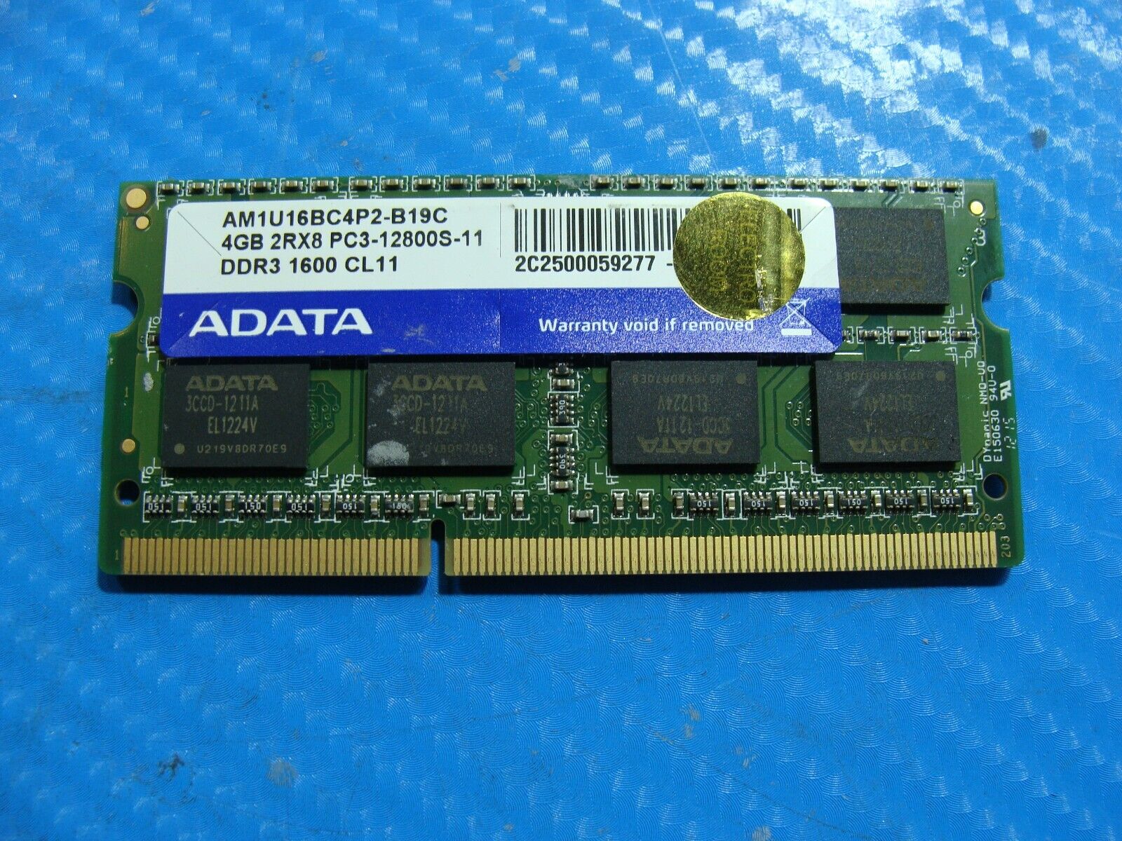 Samsung NP900X4C-A01US ADATA 4GB 2Rx8 PC3-12800S Memory RAM AM1U16BC4P2-B19C