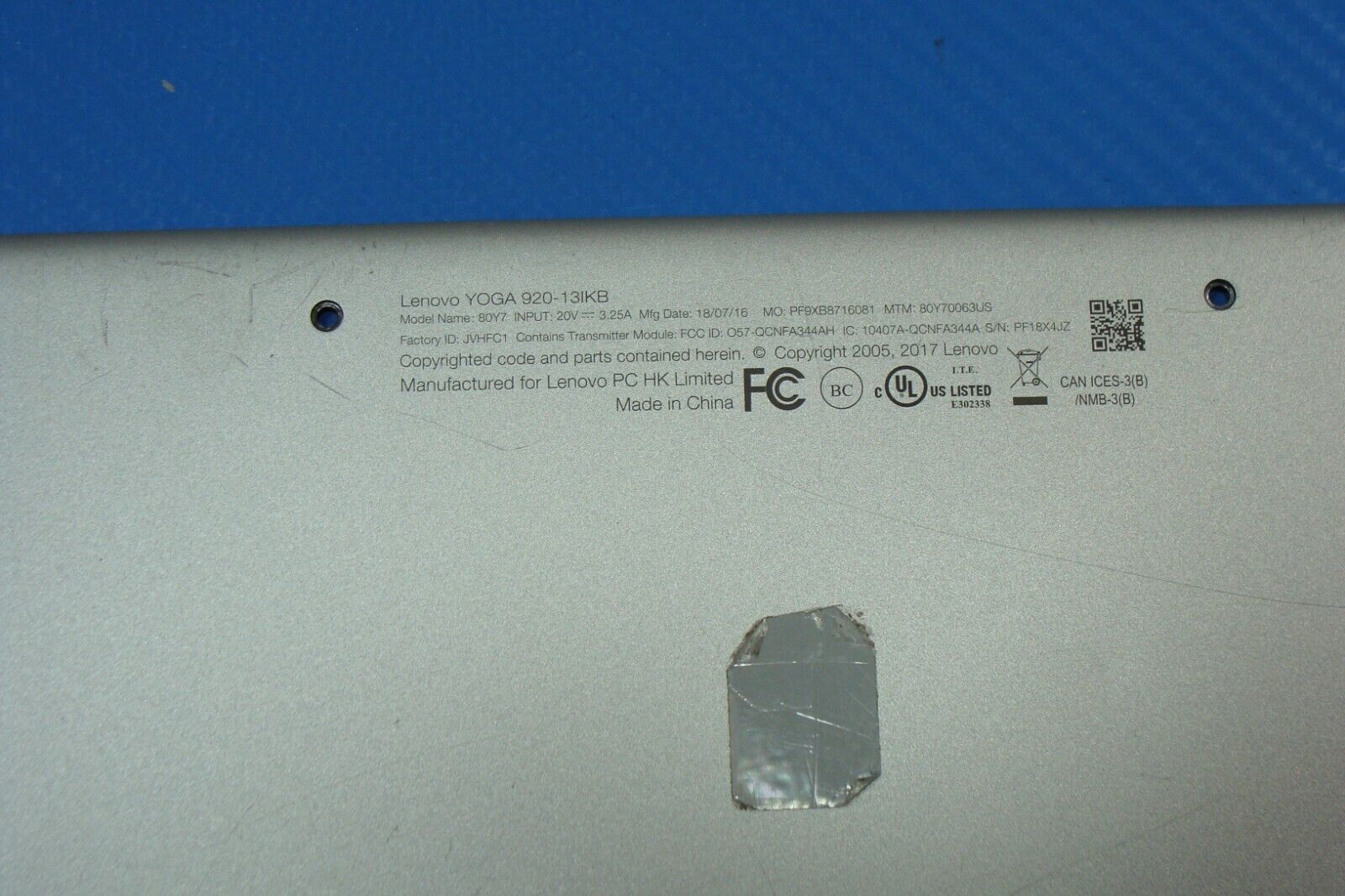 Lenovo Yoga 13.9” 920-13IKB 80Y7 Genuine Laptop Bottom Case Base Cover