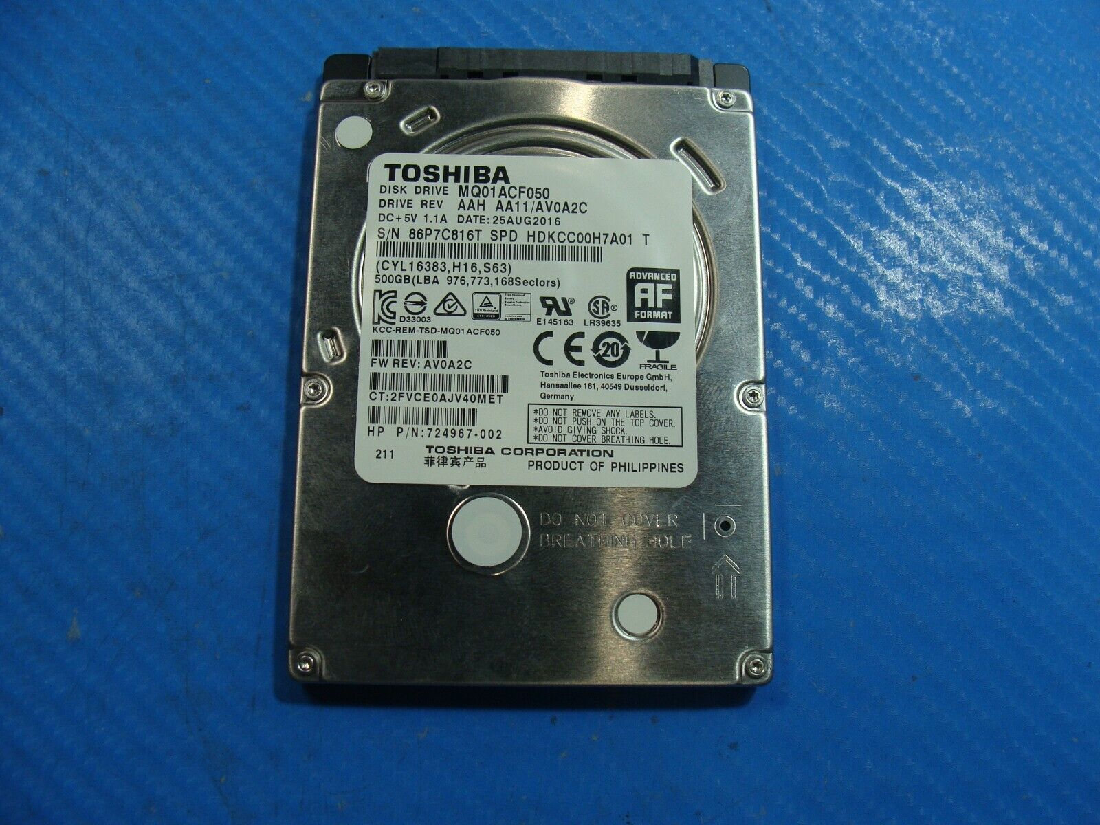 HP  15 G3 Toshiba 500GB SATA 2.5