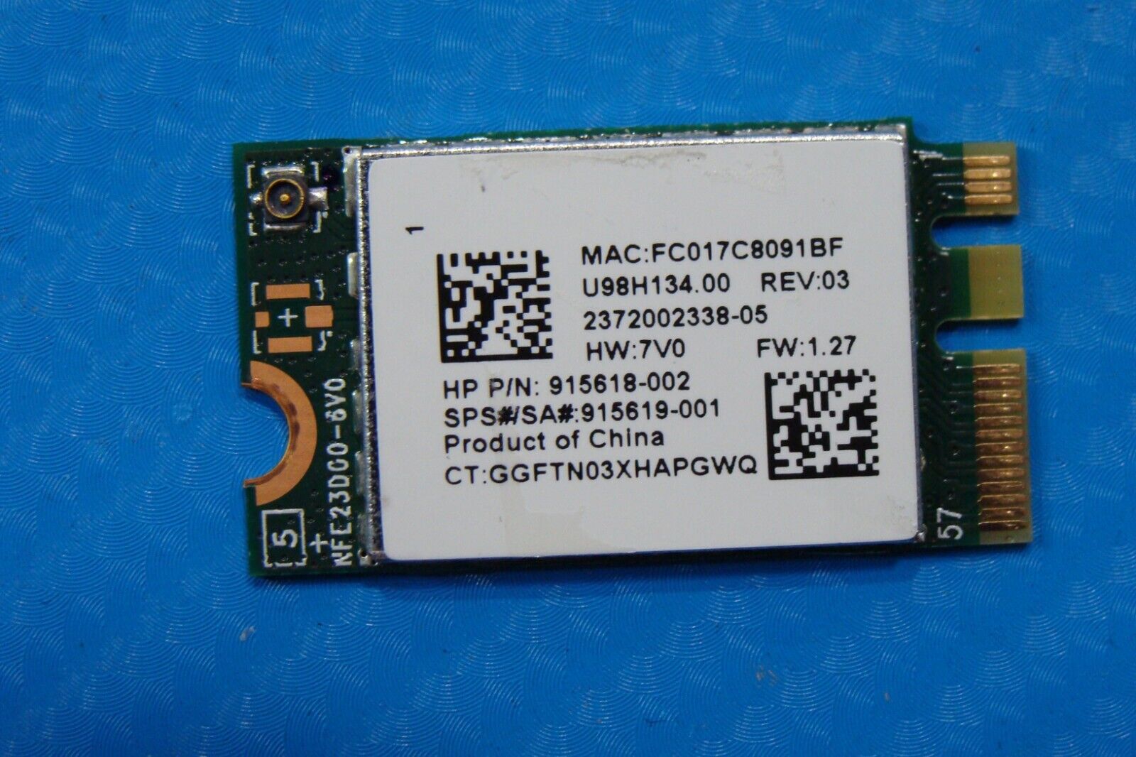 HP 15.5” 15-bs113dx Genuine Laptop WiFi Wireless Card RTL8723DE 927230-855