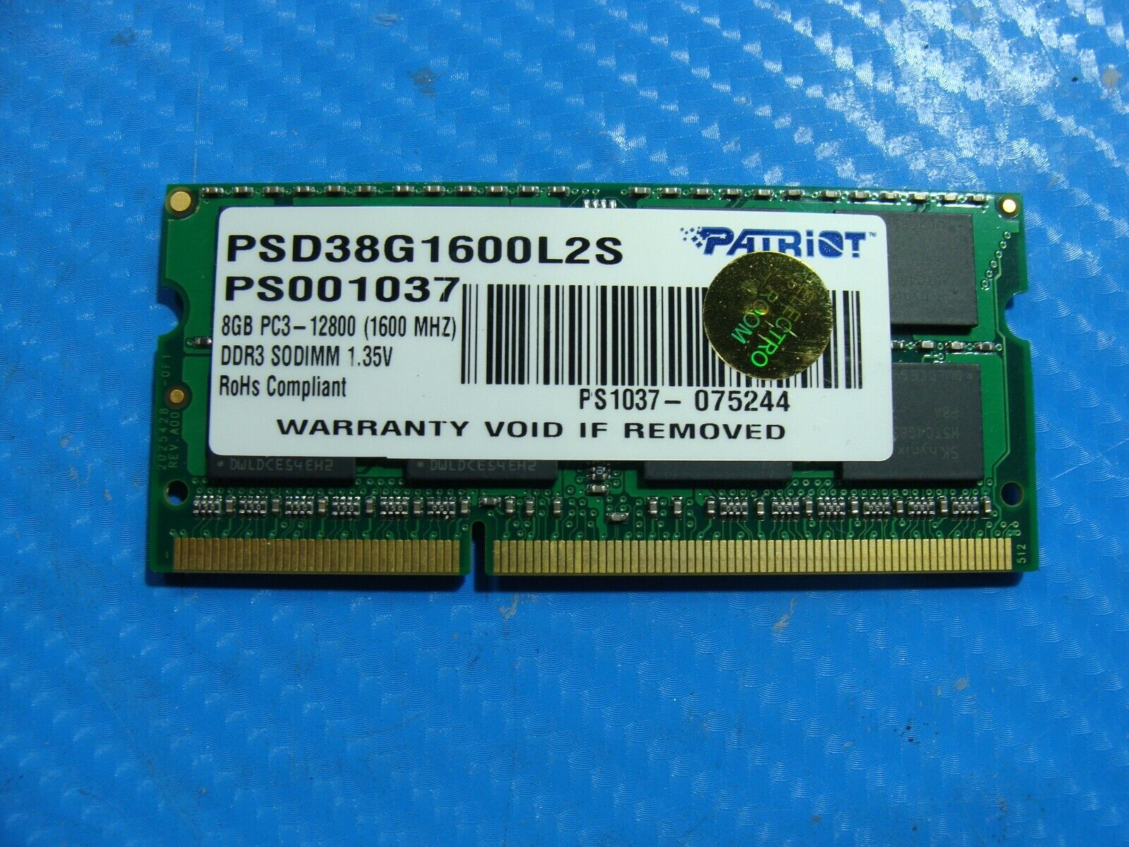 Dell 11 3147 Patriot 8GB PC3-12800 DDR3 Memory RAM SO-DIMM PSD38G1600L2S