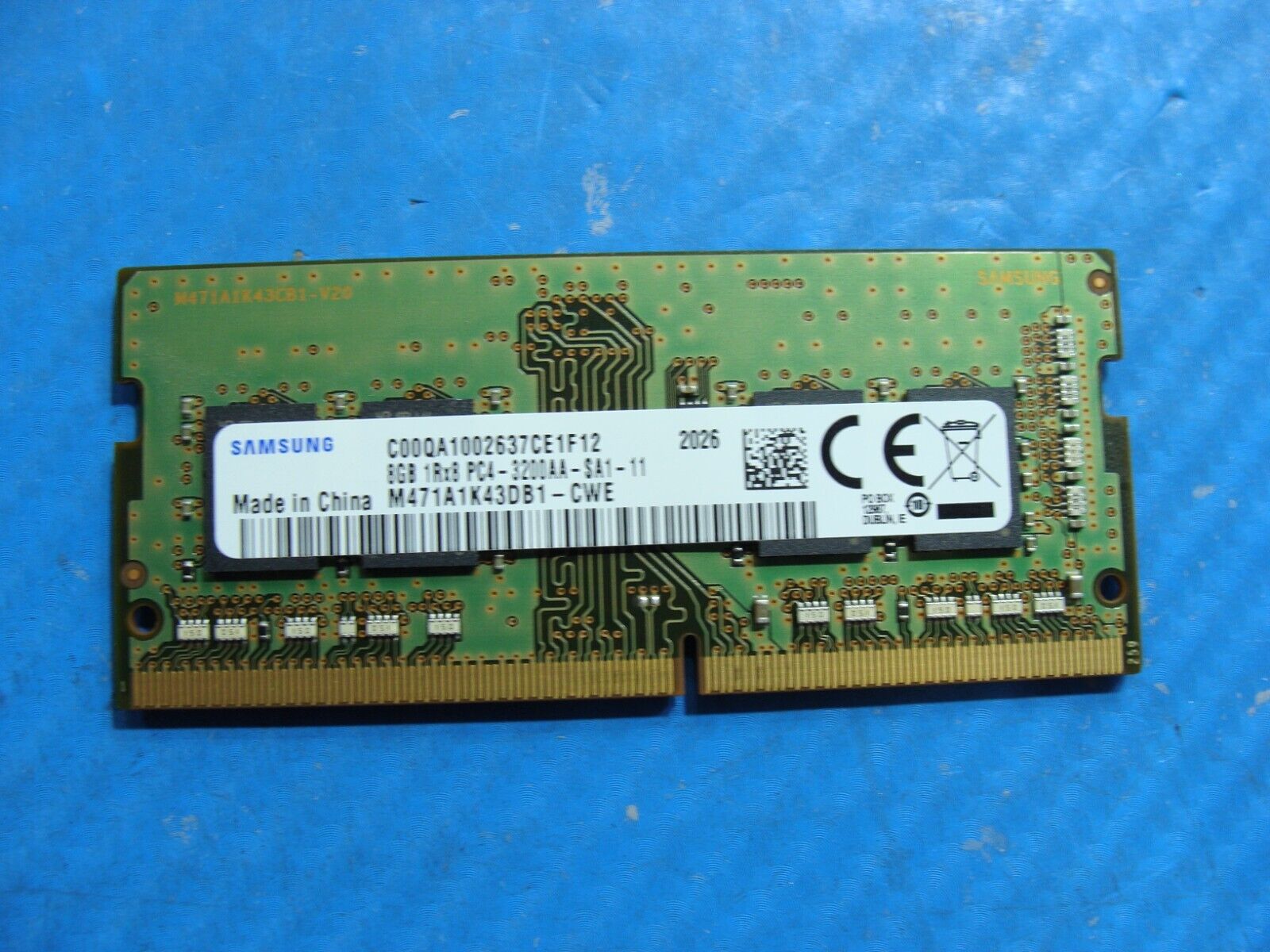 HP 17-cb1070nr Samsung 8GB 1Rx8 PC4-3200AA Memory RAM SO-DIMM M471A1K43DB1-CWE