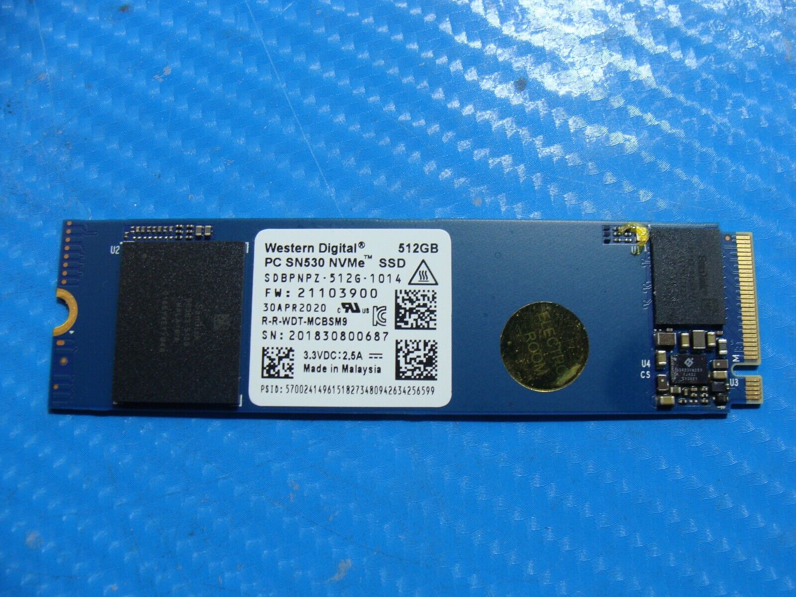 Acer AN517-52-52T3 WD 512GB NVME M.2 SSD SDBPNPZ-512G-1014 KN.5120D.010