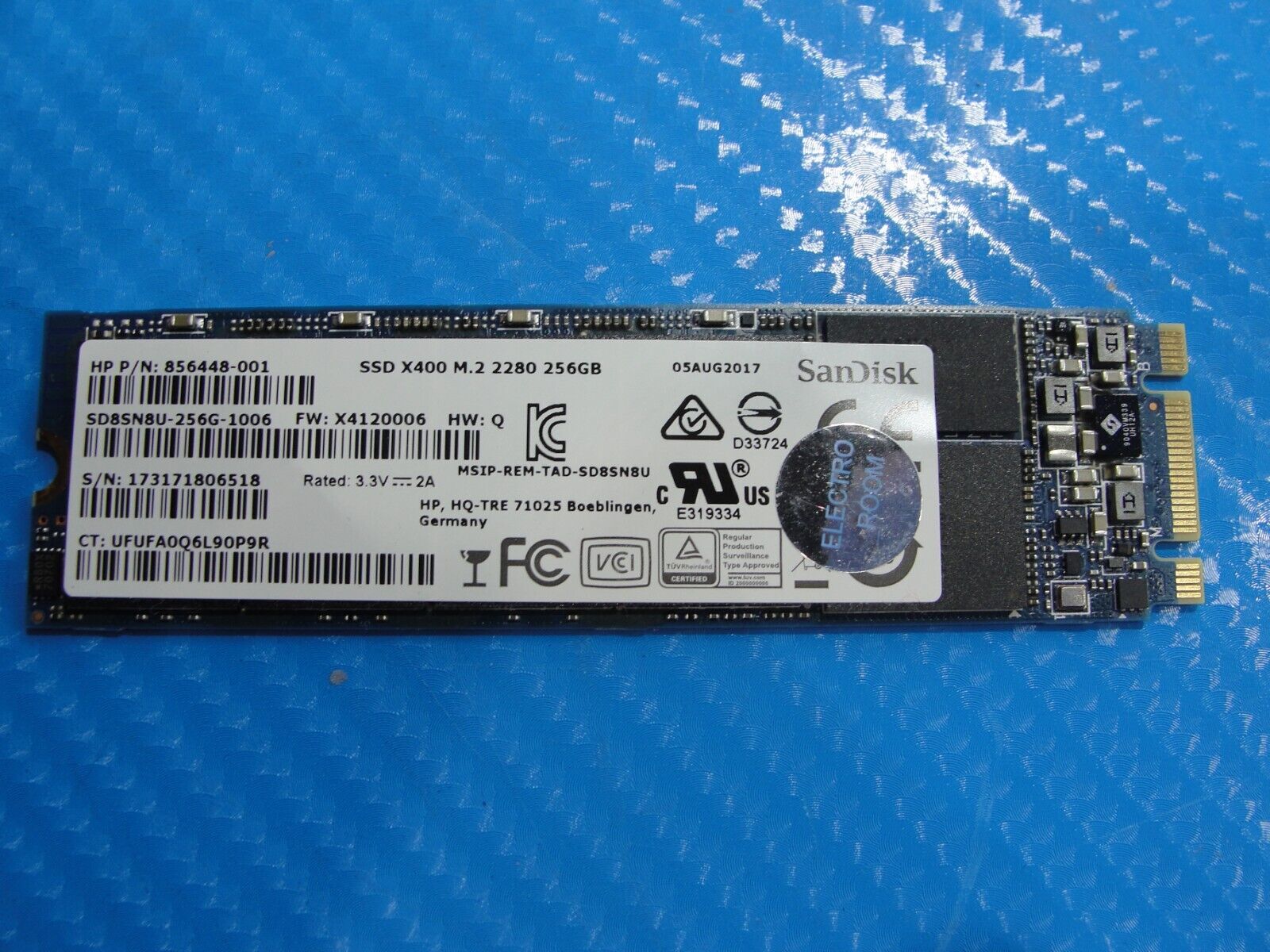 $28.99 | HP Elitebook 850 G3 SanDisk 2280 256Gb M.2 SSD sd8sn8u-256g-1006 856448-001