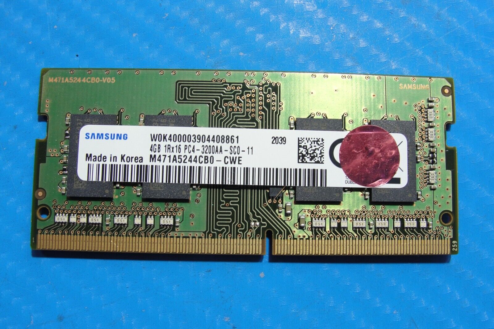 HP 15-dw1083wm Samsung 4GB 1Rx16 PC4-3200AA Memory RAM SO-DIMM M471A5244CB0-CWE