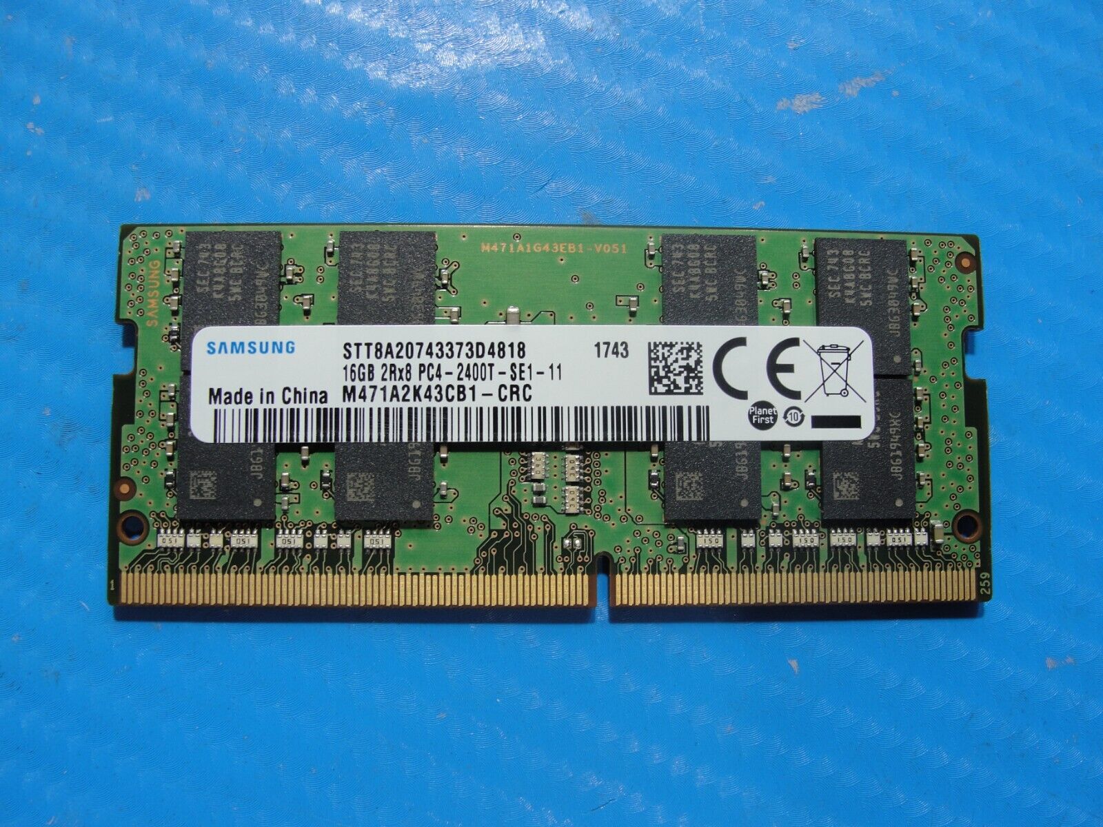 Asus FX503VM Samsung 16GB 2Rx8 PC4-2400T SO-DIMM Memory RAM M471A2K43CB1-CRC