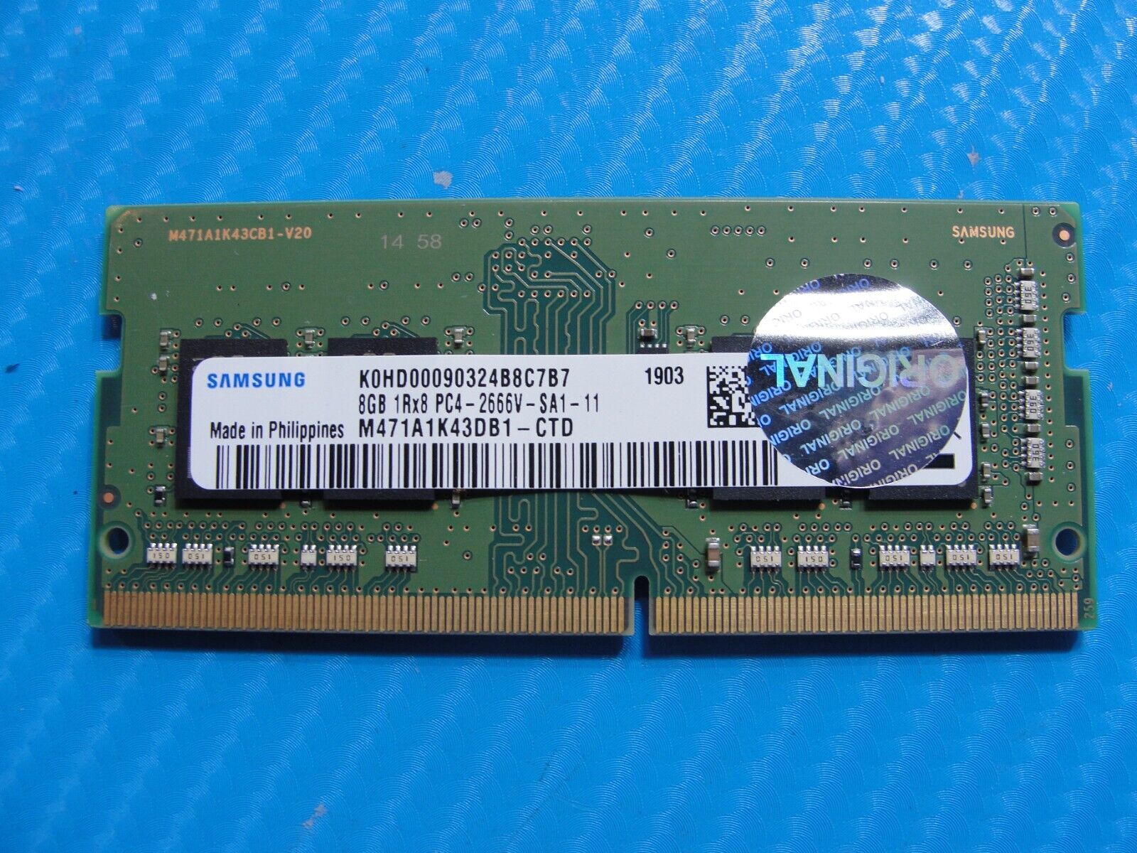 HP 15-df0043dx Samsung 8GB 1Rx8 PC4-2666V Memory RAM SO-DIMM M471A1K43DB1-CTD